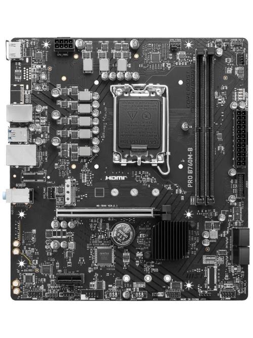 MSI PRO B760M-B DDR4 4800(OC) PCI-E ,M.2 USB3.2 HDMI, 1x 2,5G LAN 1700p mATX